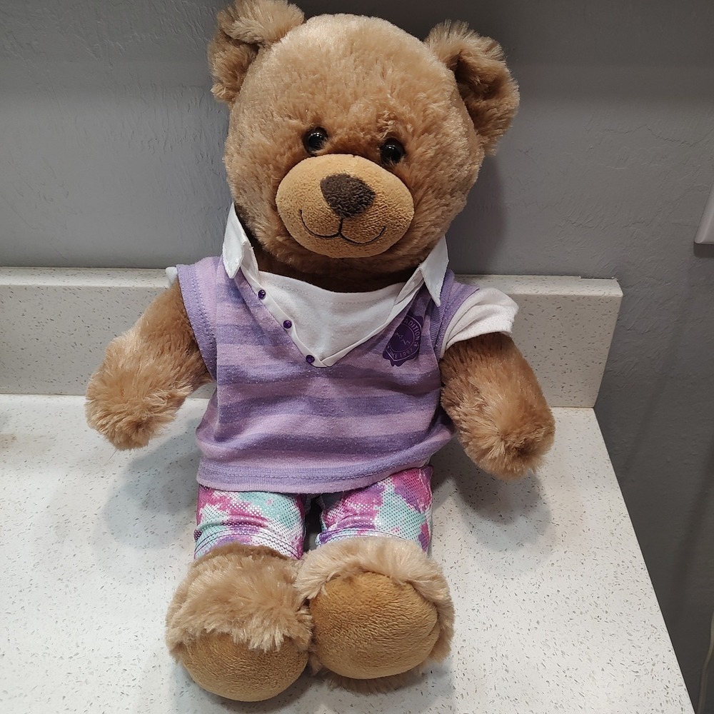 Build A Bear Workshop Golden Teddy Bear Tan Plush 16" Clothes 2015 Stuffy